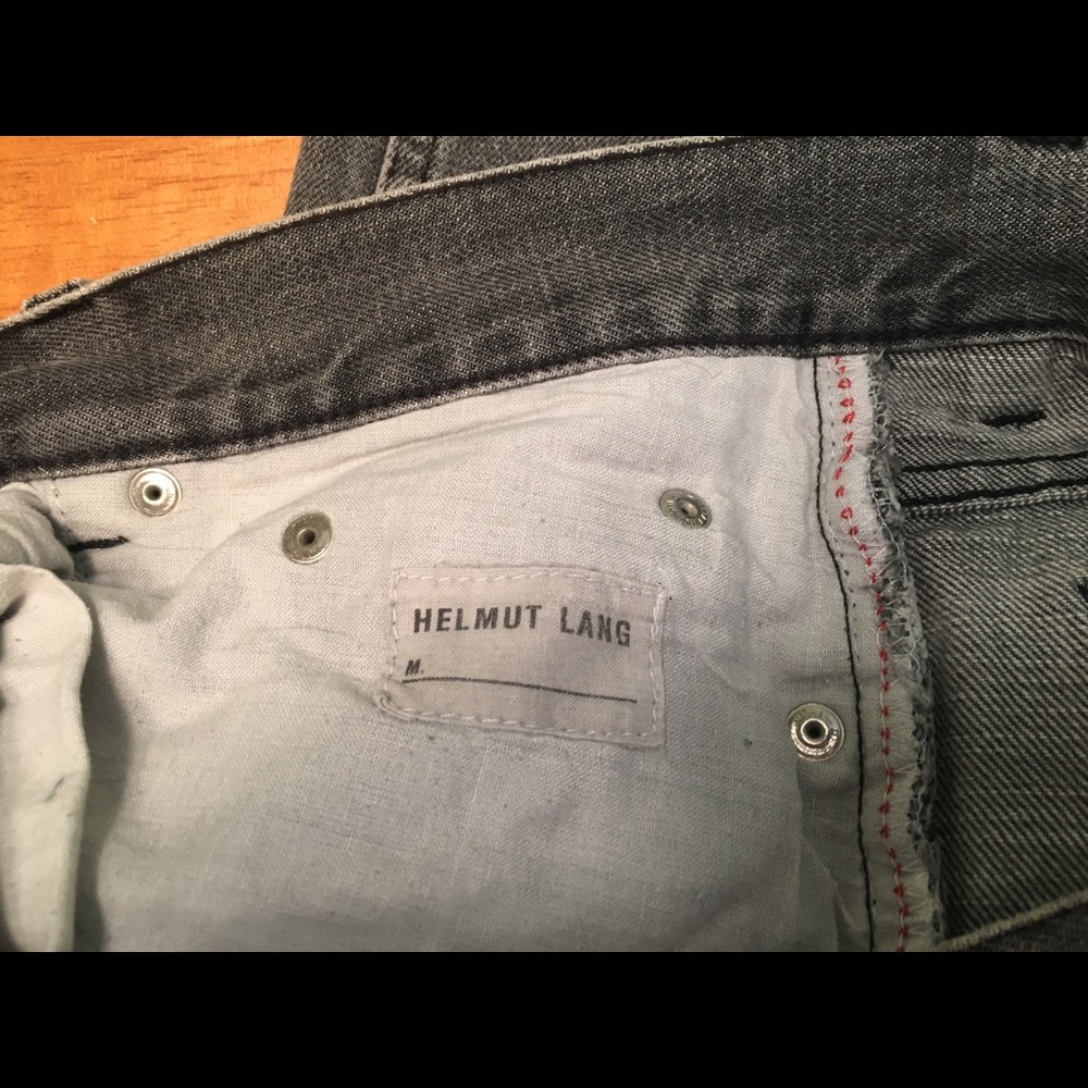 Helmet Lang Gray/Blk Jeans - Size 34